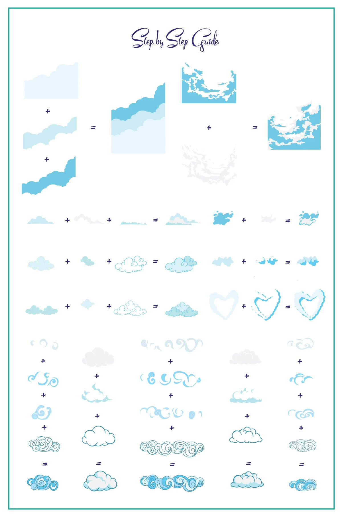 Head in the Clouds (CjS-306)  - Clear Jelly Stamping Plate Secondary image