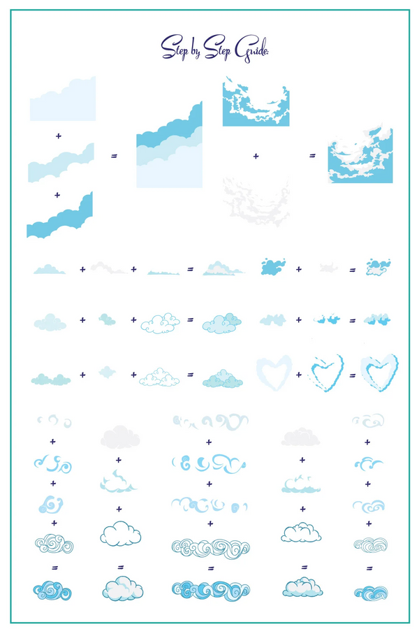 Head in the Clouds (CjS-306)  - Clear Jelly Stamping Plate