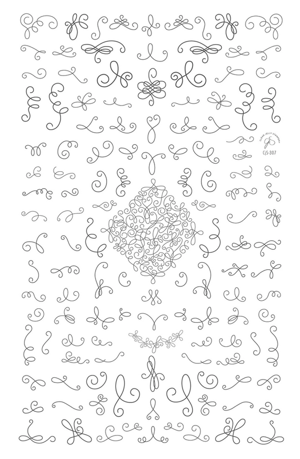 Tilt-A-Swirl (CjS-307)  - Clear Jelly Stamping Plate