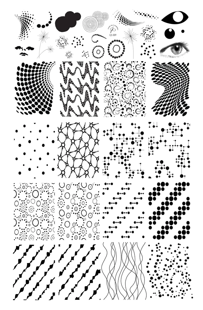 Abstract One (CjS-309)  - Clear Jelly Stamping Plate