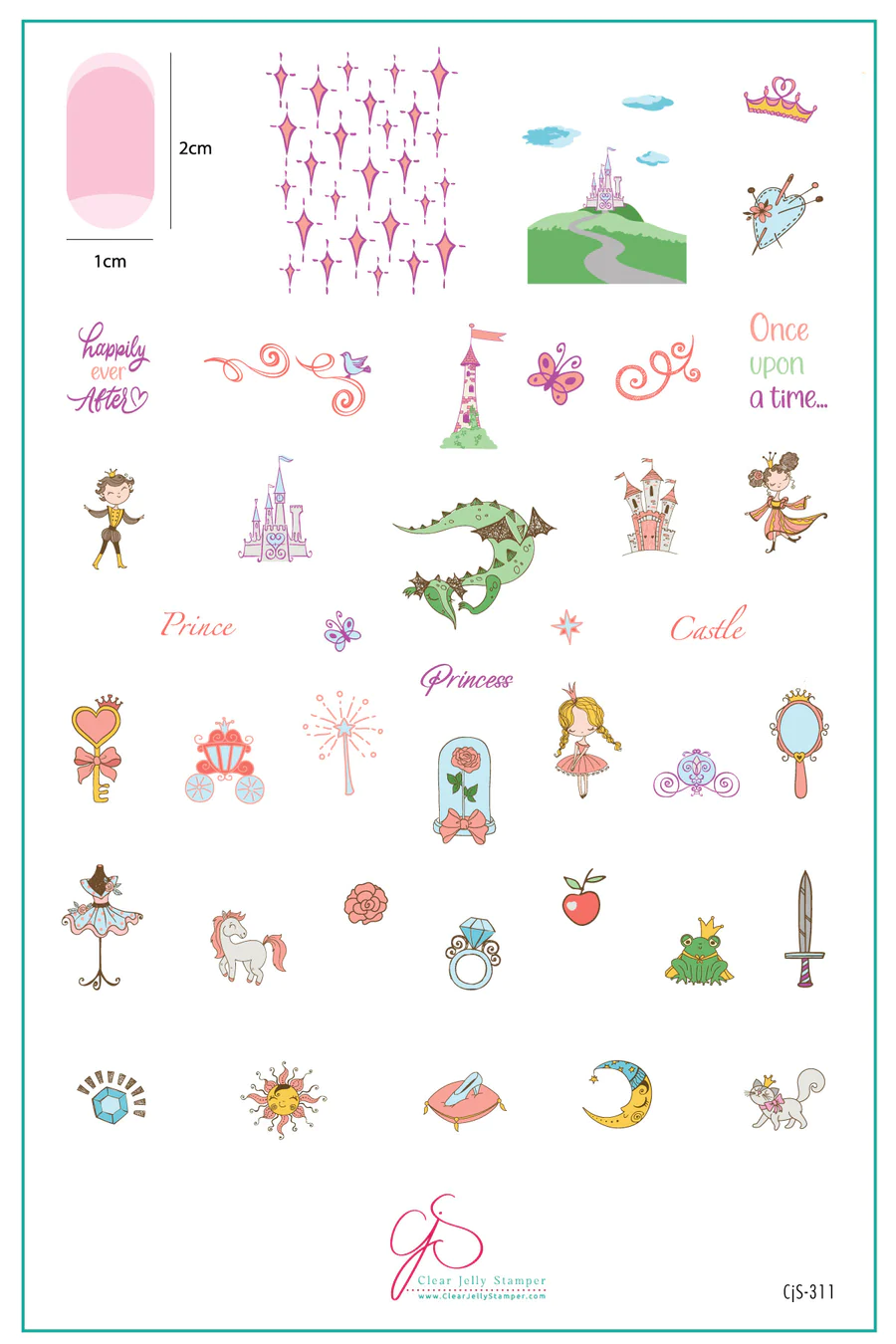 Once Upon A Time (CjS-311) - Clear Jelly Stamping Plate Main image