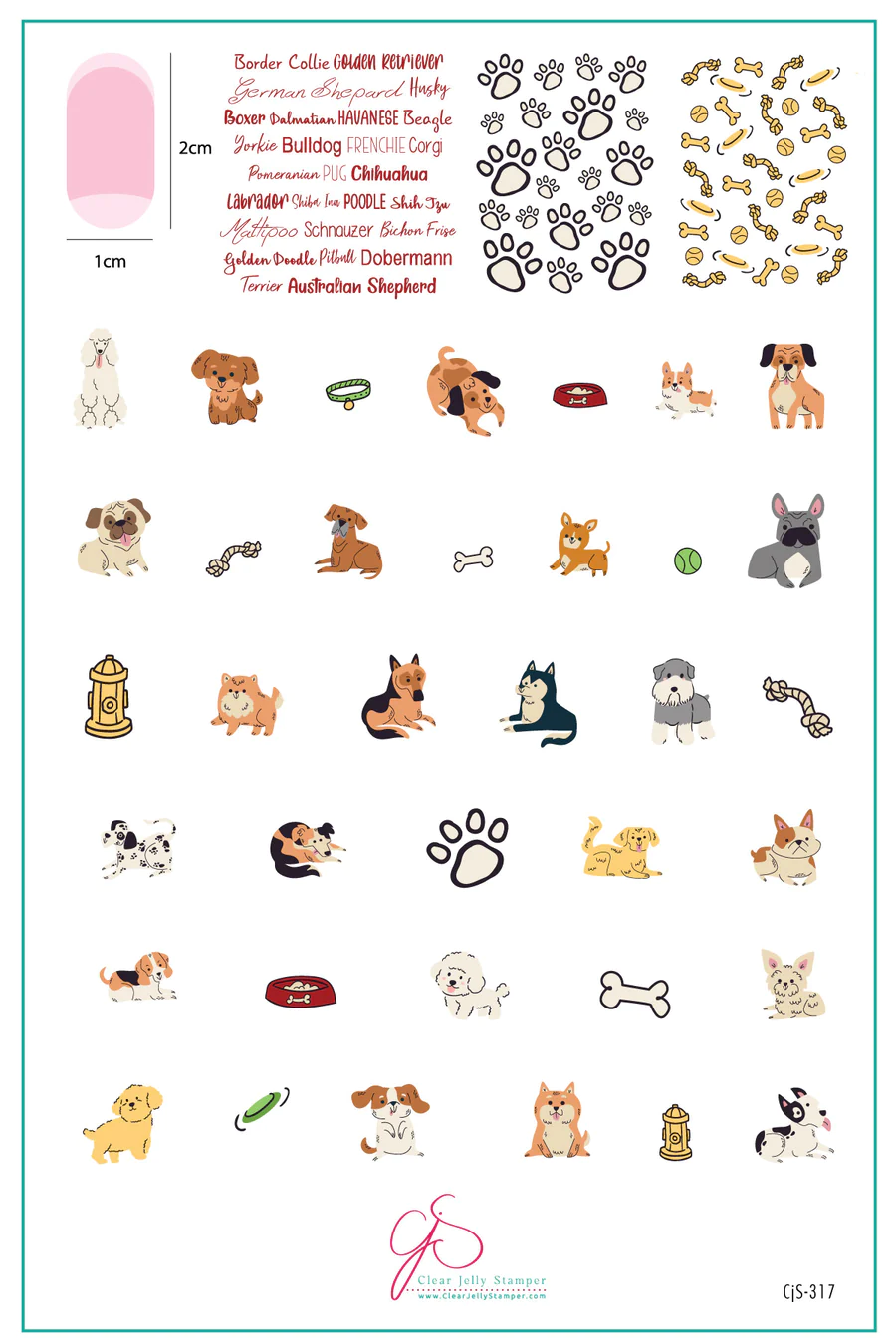 Pup Party (CJS -317)  - Clear Jelly Stamping Plate Main image