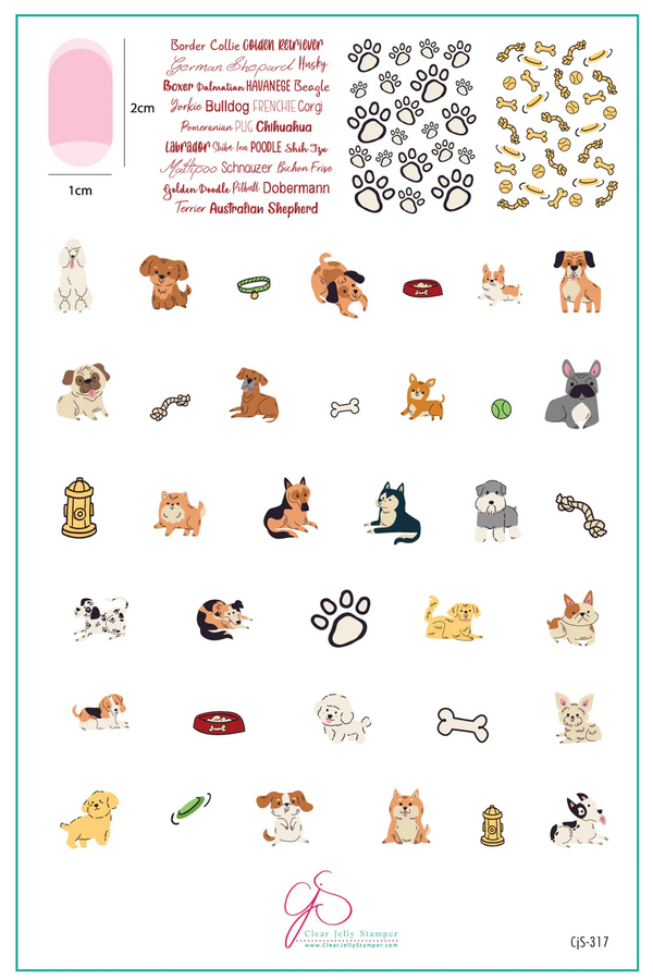 Pup Party (CJS -317)  - Clear Jelly Stamping Plate
