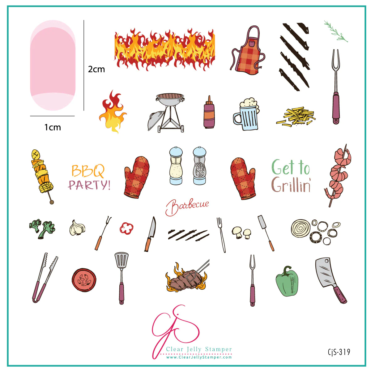 Get to Grillin' (CjS-319) -  CJS Medium Stamping Plate Main image