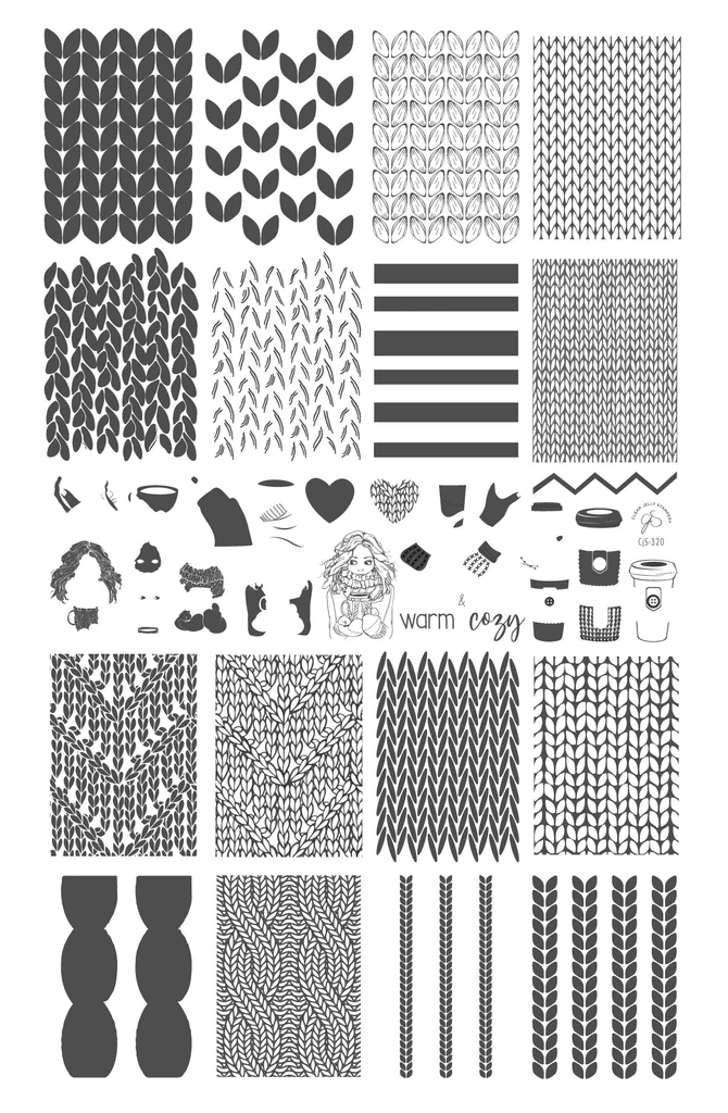 Fall Sweater - Two (CjS-320) - Clear Jelly Stamping Plate Secondary image