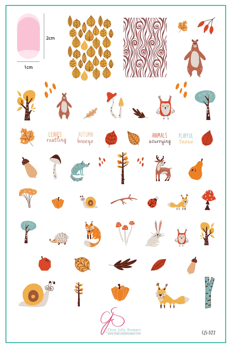 Playfully Autumn (CjS-322) -  CJS Medium Stamping Plate Main image