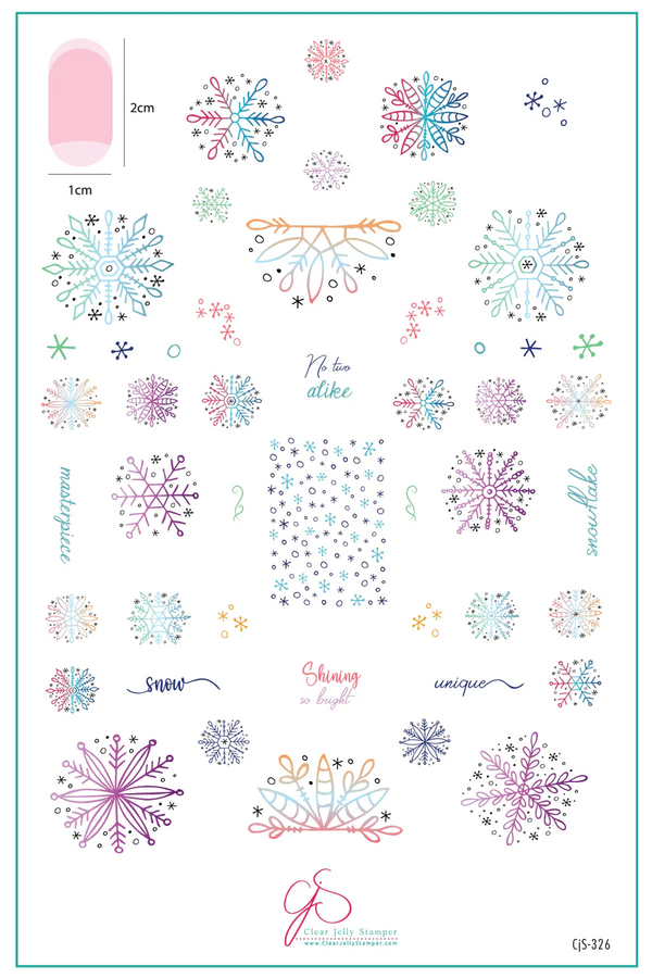Frosty Flurries  (CjS-326) - Clear Jelly Stamping Plate
