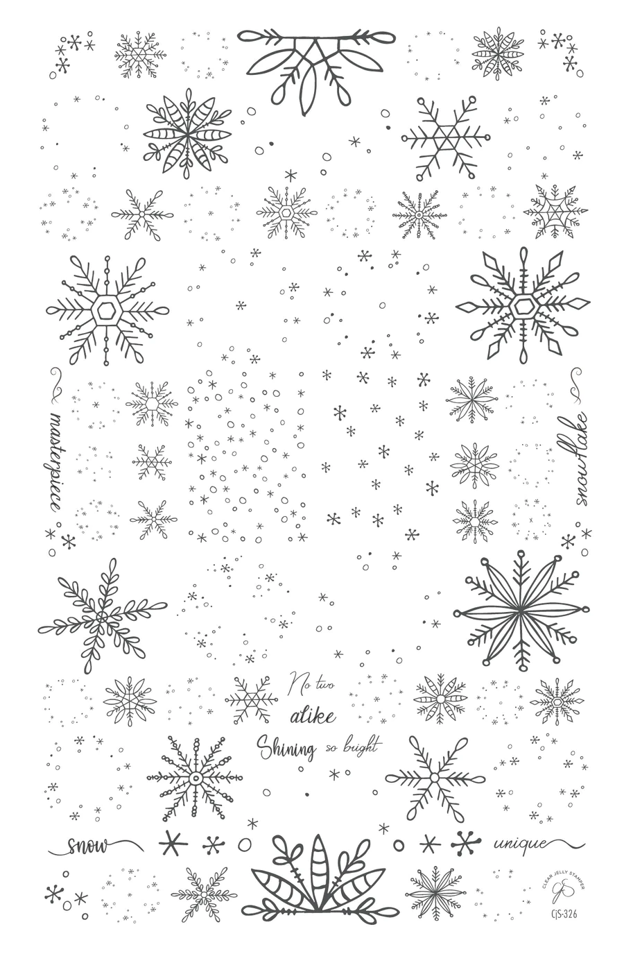 Frosty Flurries  (CjS-326) - Clear Jelly Stamping Plate