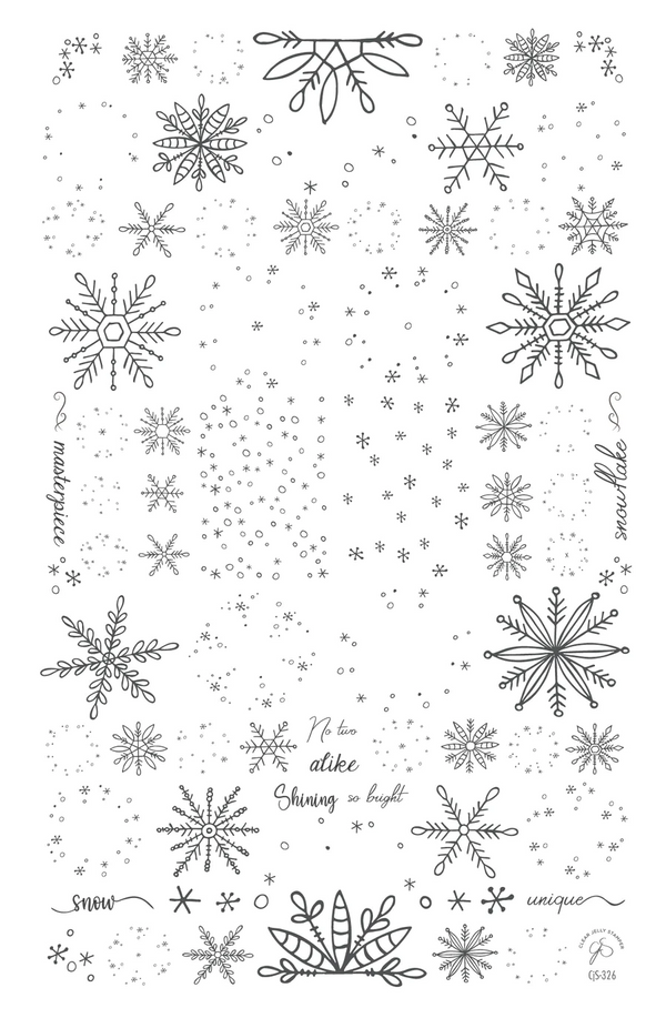 Frosty Flurries  (CjS-326) - Clear Jelly Stamping Plate