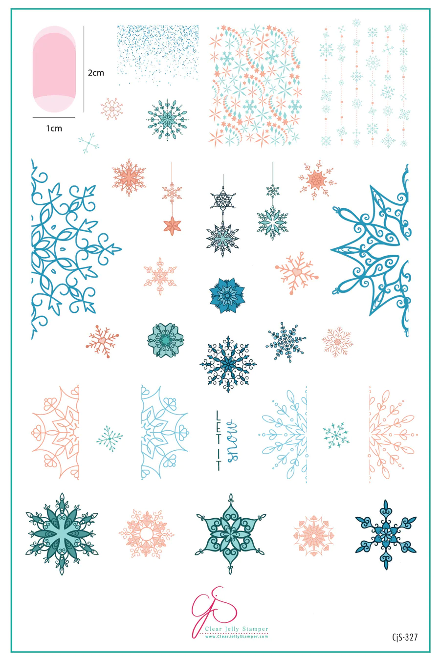 Frozen Lace (CjS-327) - Clear Jelly Stamping Plate Main image