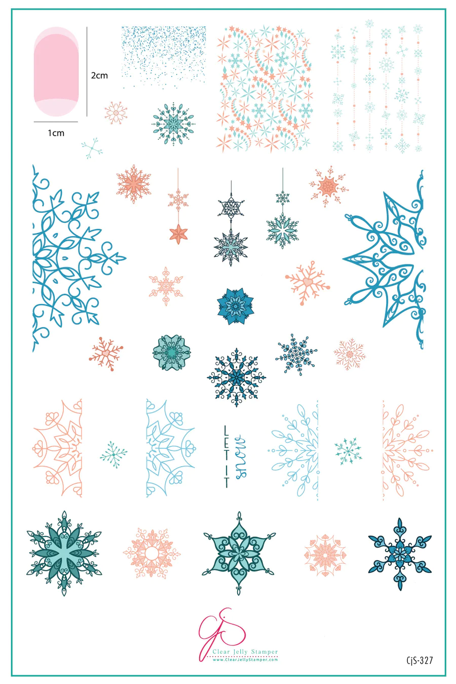 Frozen Lace (CjS-327) - Clear Jelly Stamping Plate