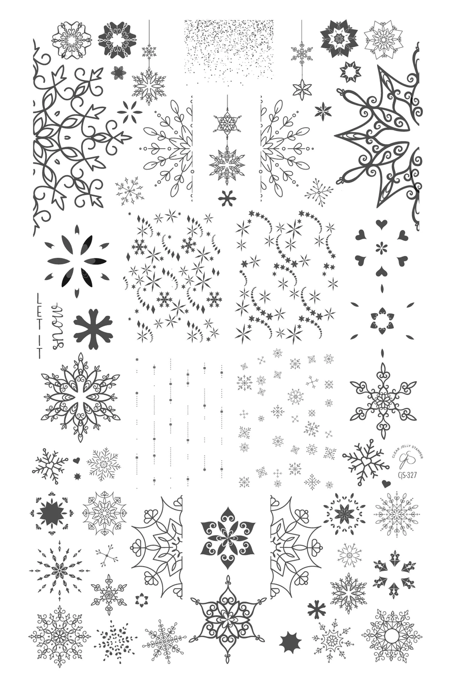 Frozen Lace (CjS-327) - Clear Jelly Stamping Plate