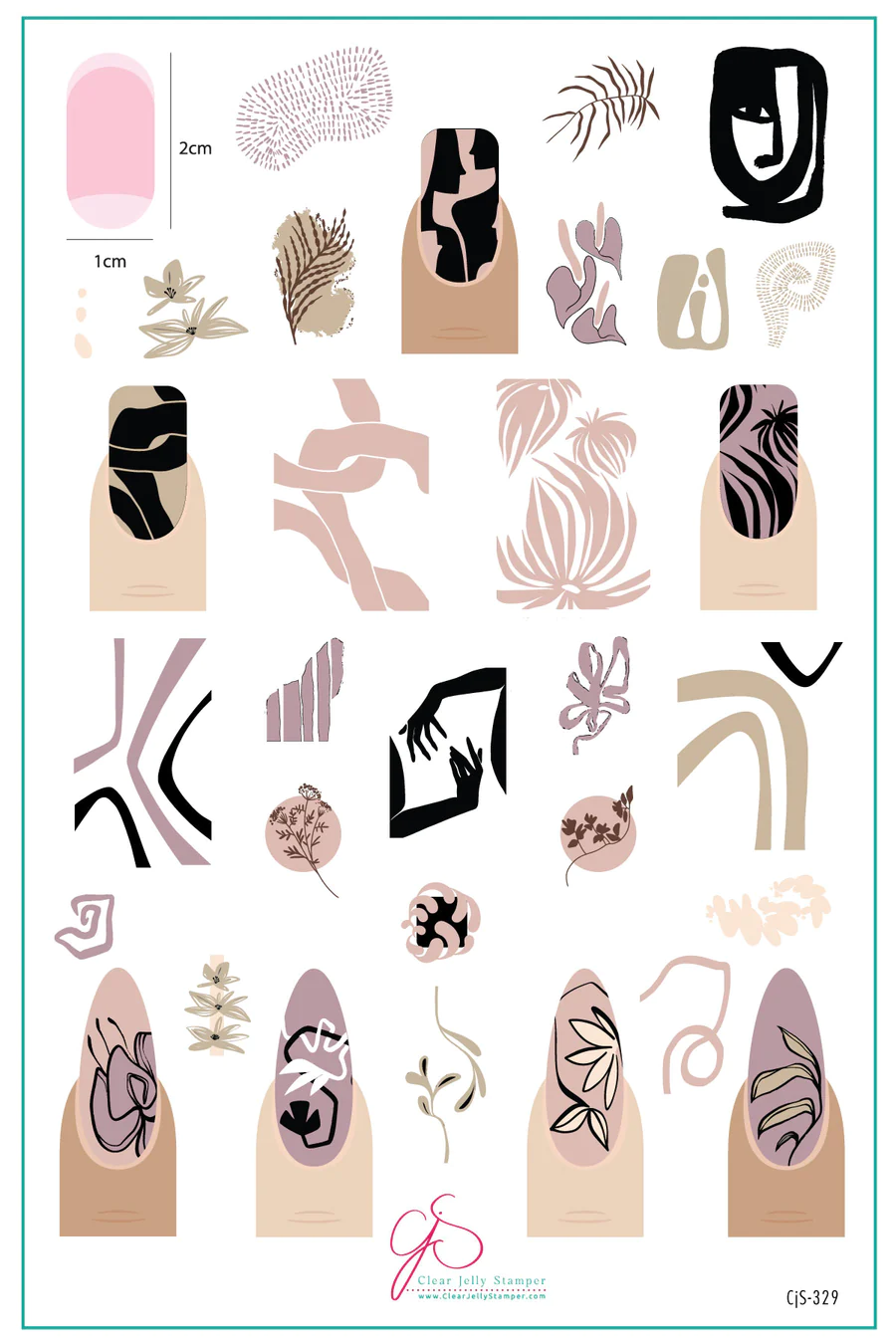 Modern Muse (CJS-329)  - Clear Jelly Stamping Plate