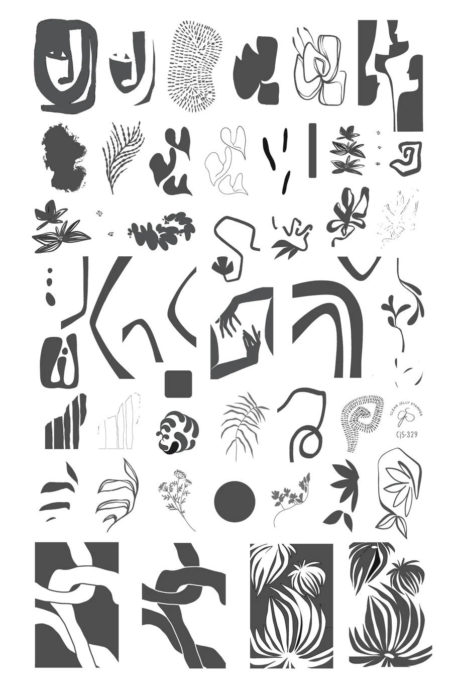 Modern Muse (CJS-329)  - Clear Jelly Stamping Plate
