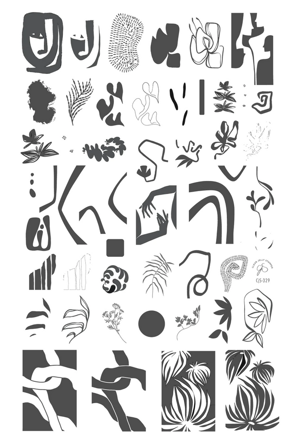 Modern Muse (CJS-329)  - Clear Jelly Stamping Plate