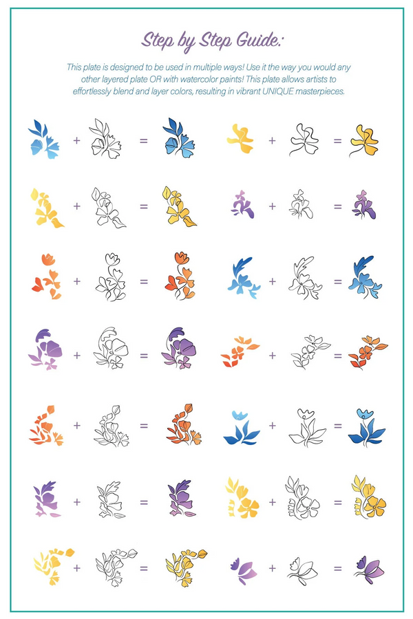 Coloring Book - Floral (CJS-332) - Clear Jelly Stamping Plate