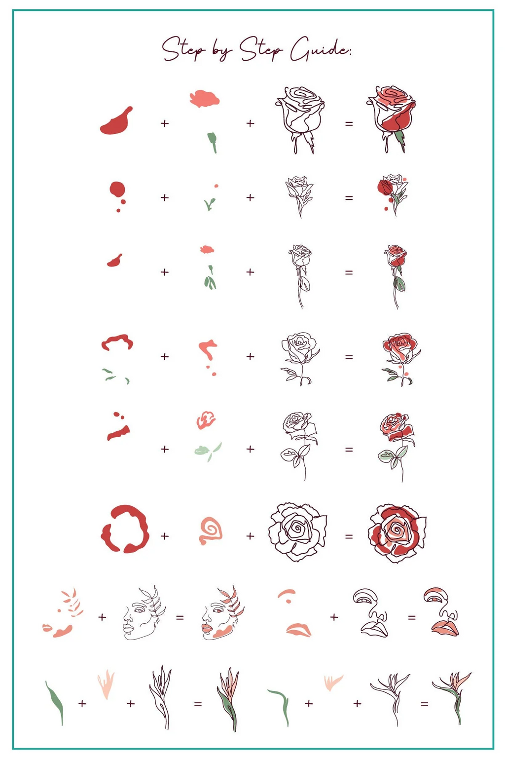 Artsy Line Art (CJS-334) - Clear Jelly Stamping Plate