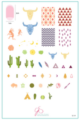 Sante Fe  (CjS-34)- Clear Jelly Stamping Plate