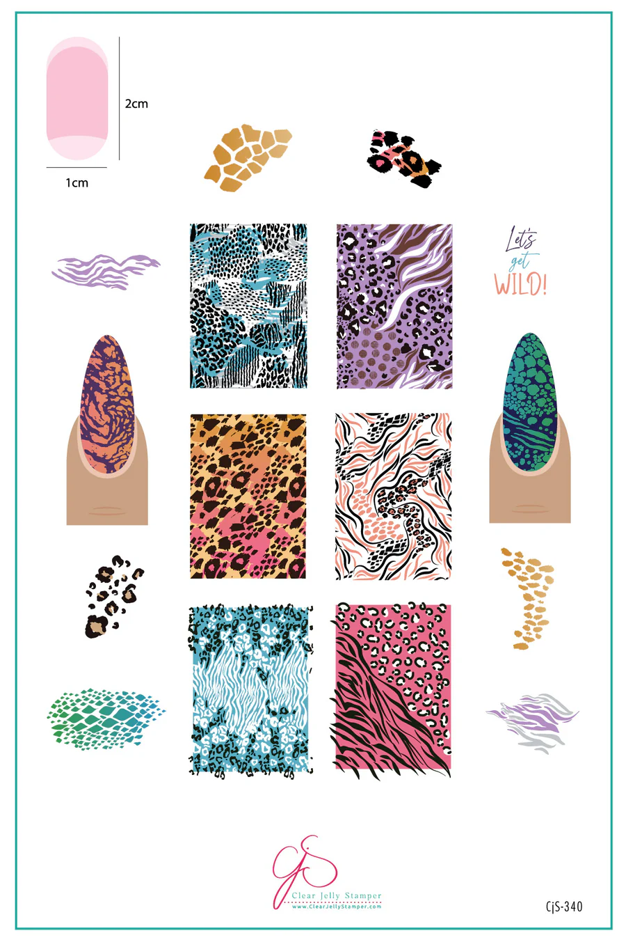 Let's Get Wild (CJS-340) -  Clear Jelly Stamping Plate