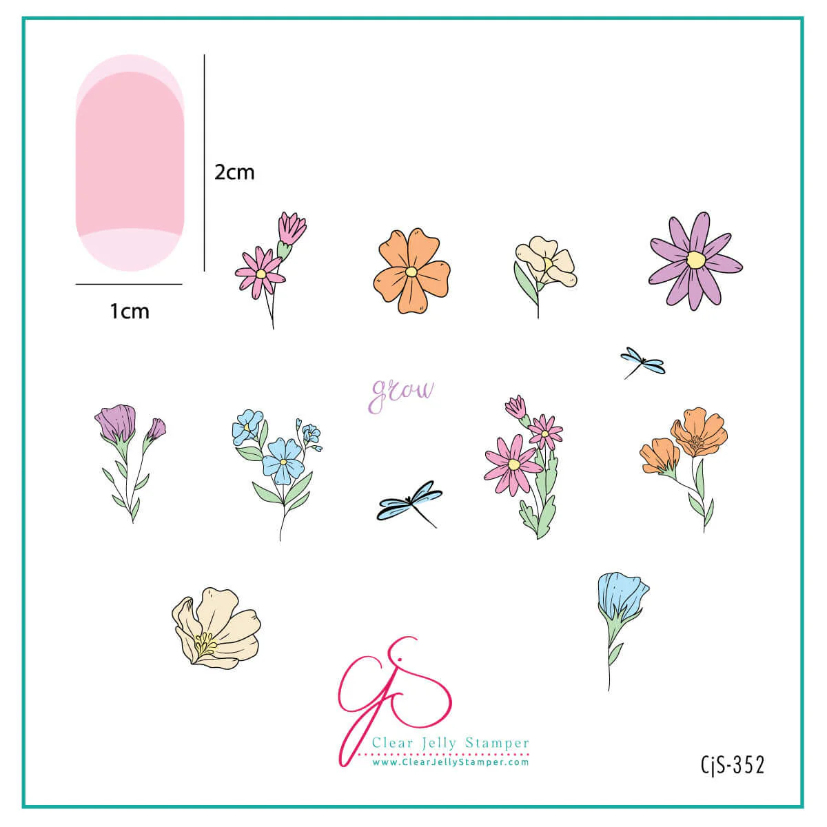 Sweet Stems (CjS-352) -  CJS Small Stamping Plate Main image