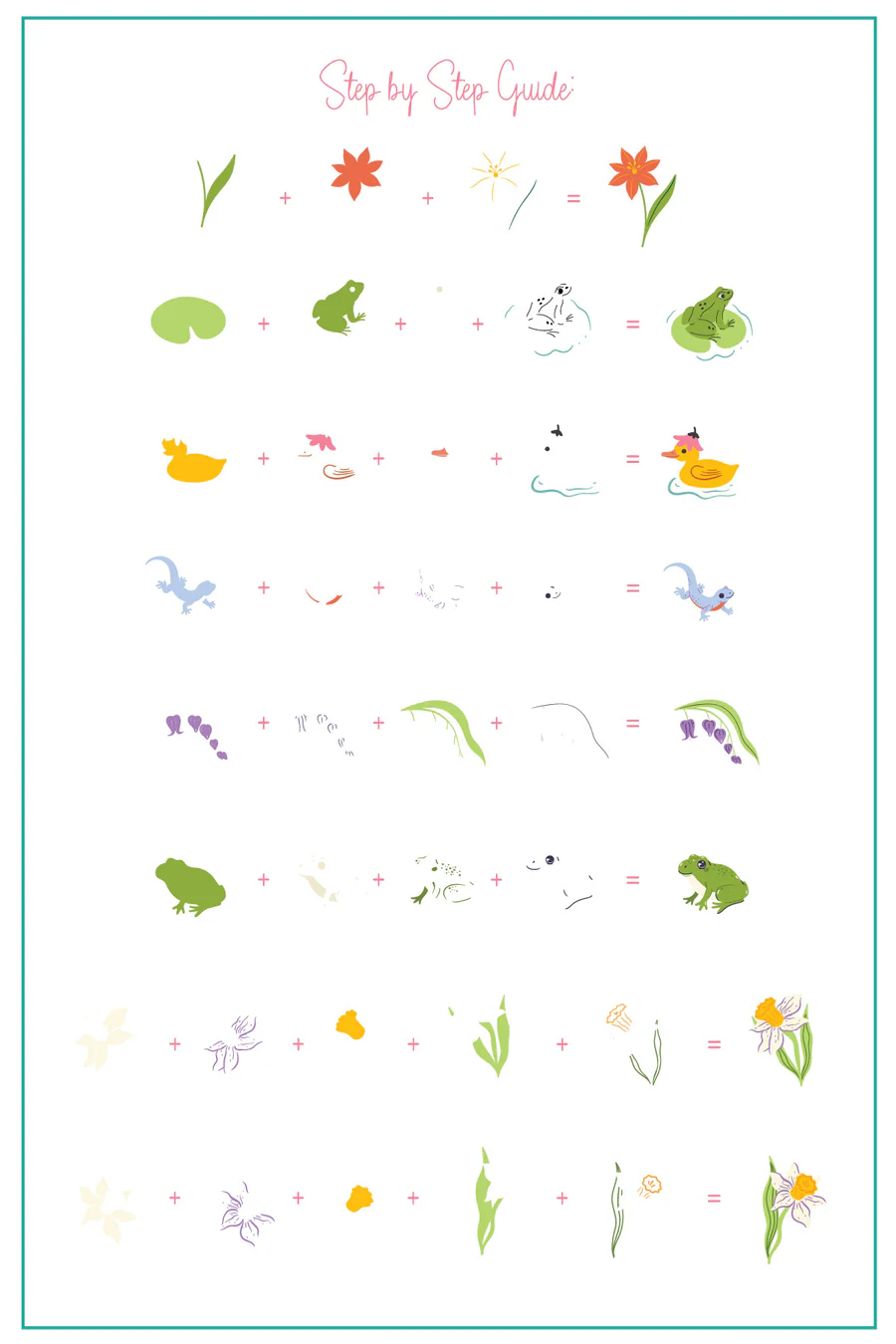 In the Garden (CjS-356)  -  Clear Jelly Stamping Plate