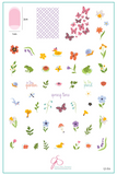 In the Garden (CjS-356)  -  Clear Jelly Stamping Plate