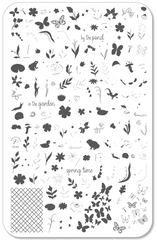In the Garden (CjS-356)  -  Clear Jelly Stamping Plate