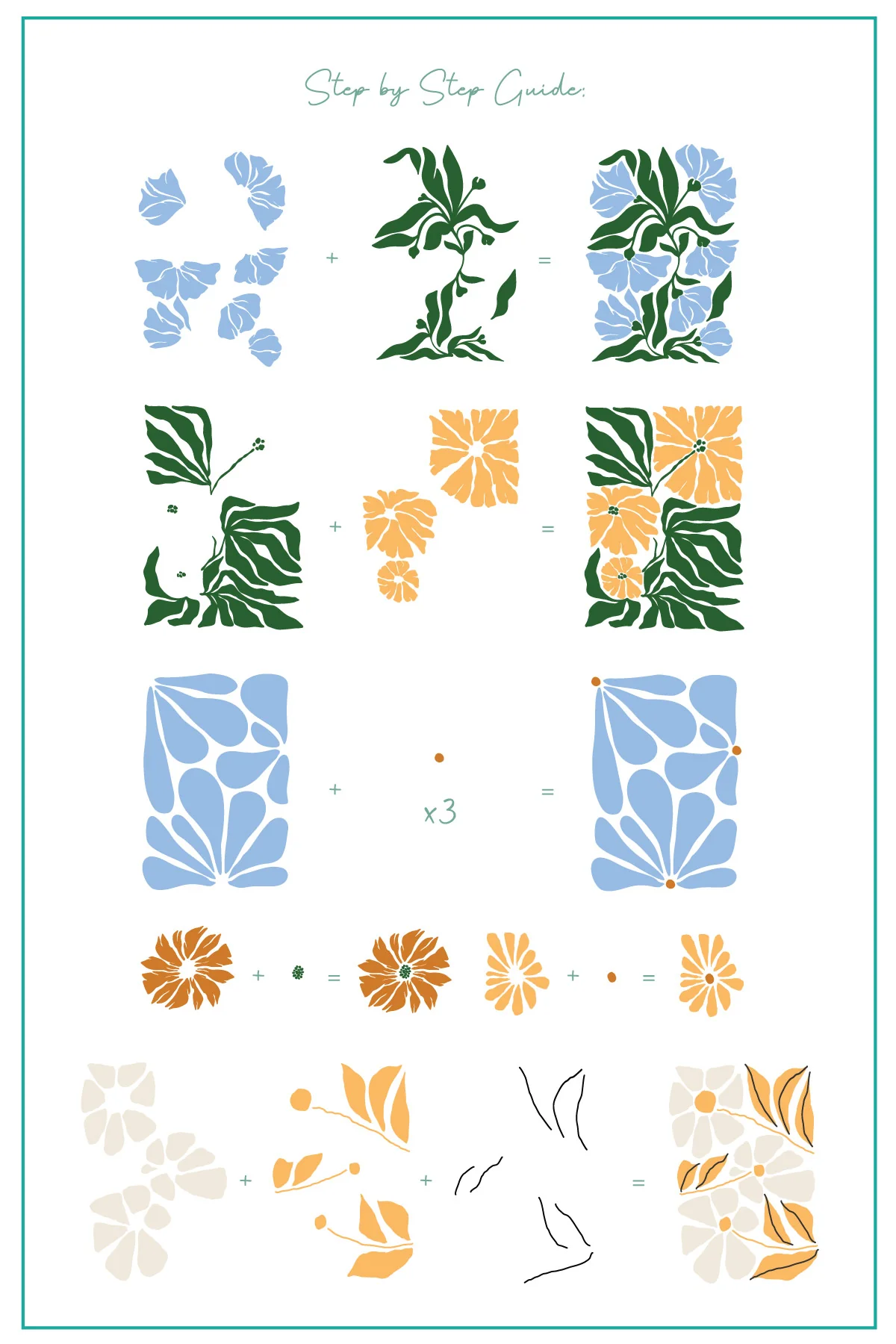 Inspire - Floral (CJS-364) - Clear Jelly Stamping Plate Main image
