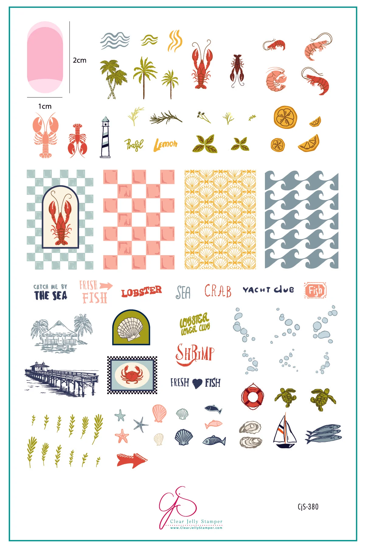 Catch Me by the Sea (CjS-380) -  Clear Jelly Stamping Plate Main image