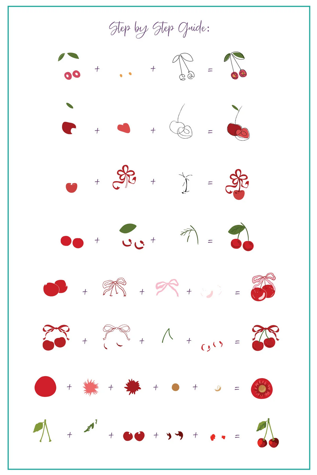 Cherry Bomb  (CjS-382)  -  Clear Jelly Stamping Plate