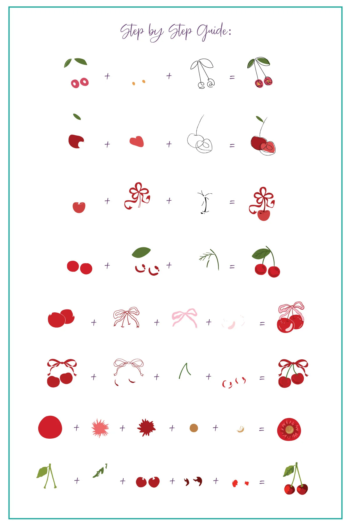 Cherry Bomb  (CjS-382)  -  Clear Jelly Stamping Plate