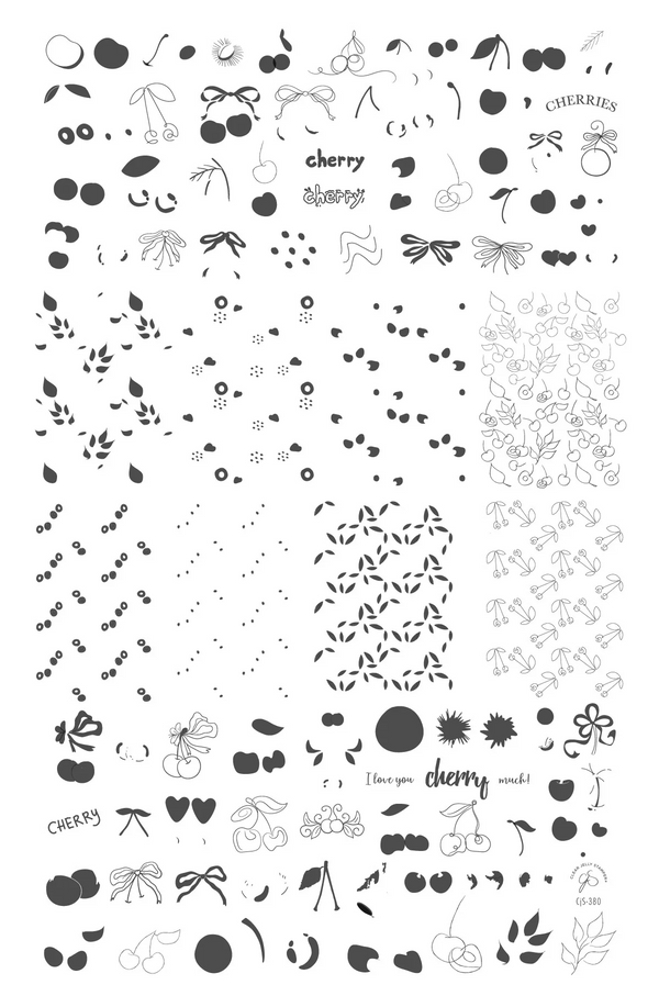 Cherry Bomb  (CjS-382)  -  Clear Jelly Stamping Plate