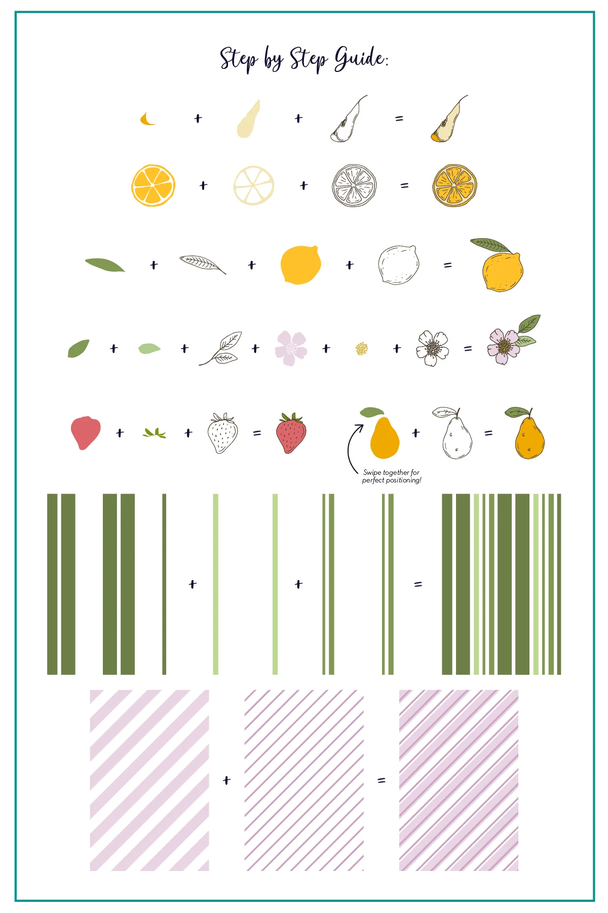 Cabana Stripes (CjS-388)  -  Clear Jelly Stamping Plate Main image