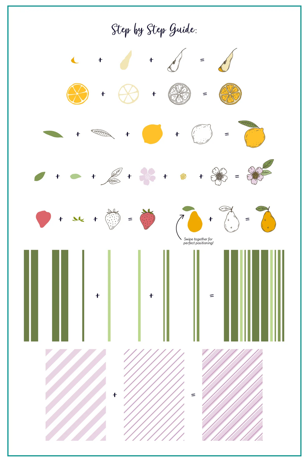 Cabana Stripes (CjS-388)  -  Clear Jelly Stamping Plate