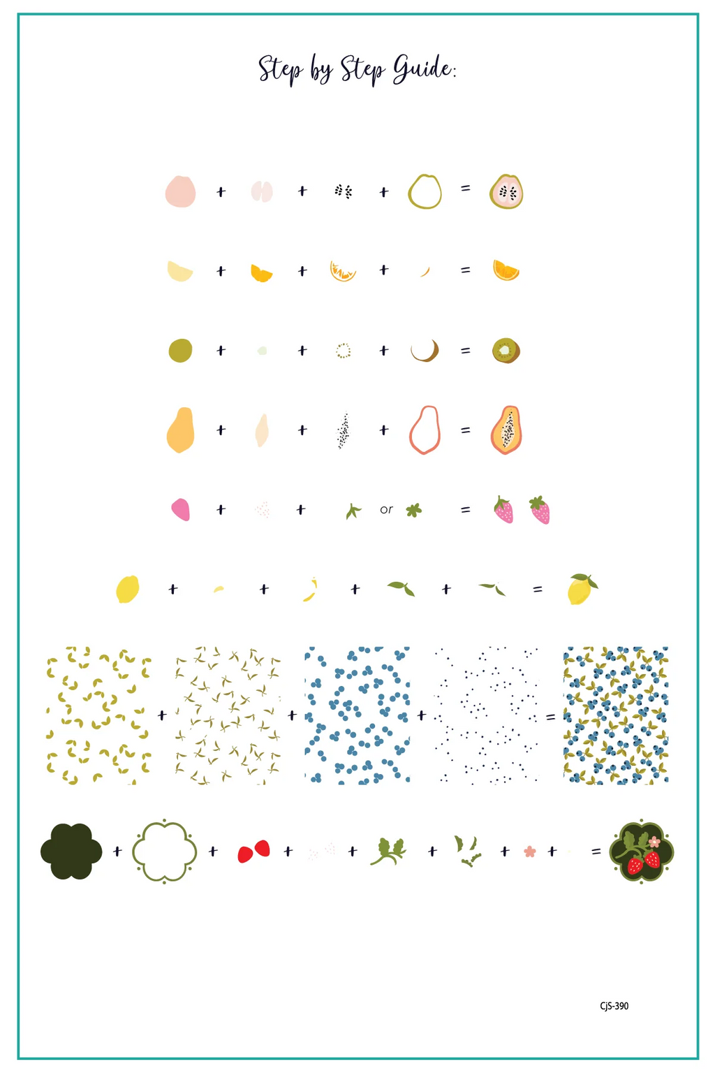 Frilly Fruit (CjS-390) - Clear Jelly Stamping Plate