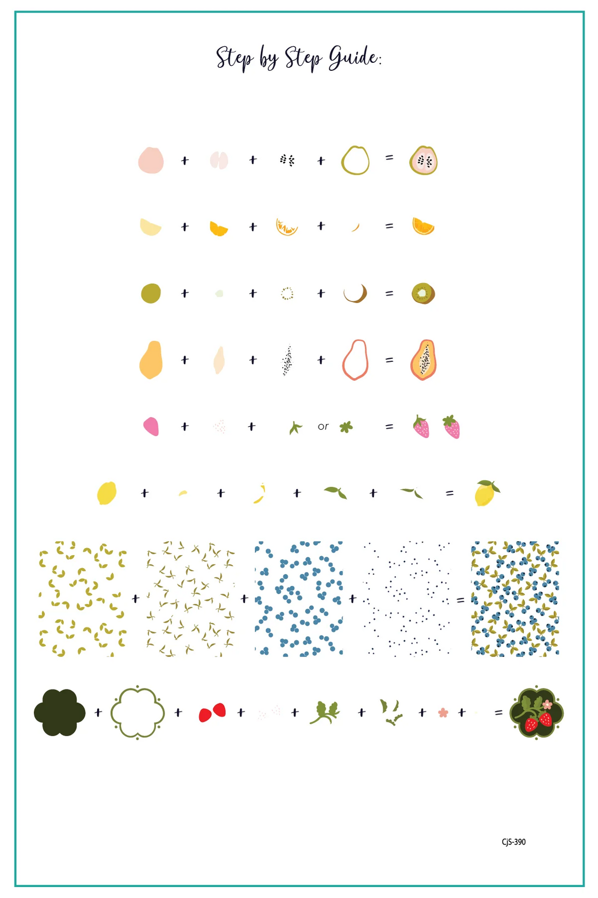 Frilly Fruit (CjS-390) - Clear Jelly Stamping Plate