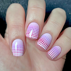 Confetti Chic (CjS-393)) Etched Nail Art Stamping Plate - Clear Jelly Stamper Plate