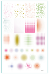 Confetti Chic (CjS-393)) Etched Nail Art Stamping Plate - Clear Jelly Stamper Plate