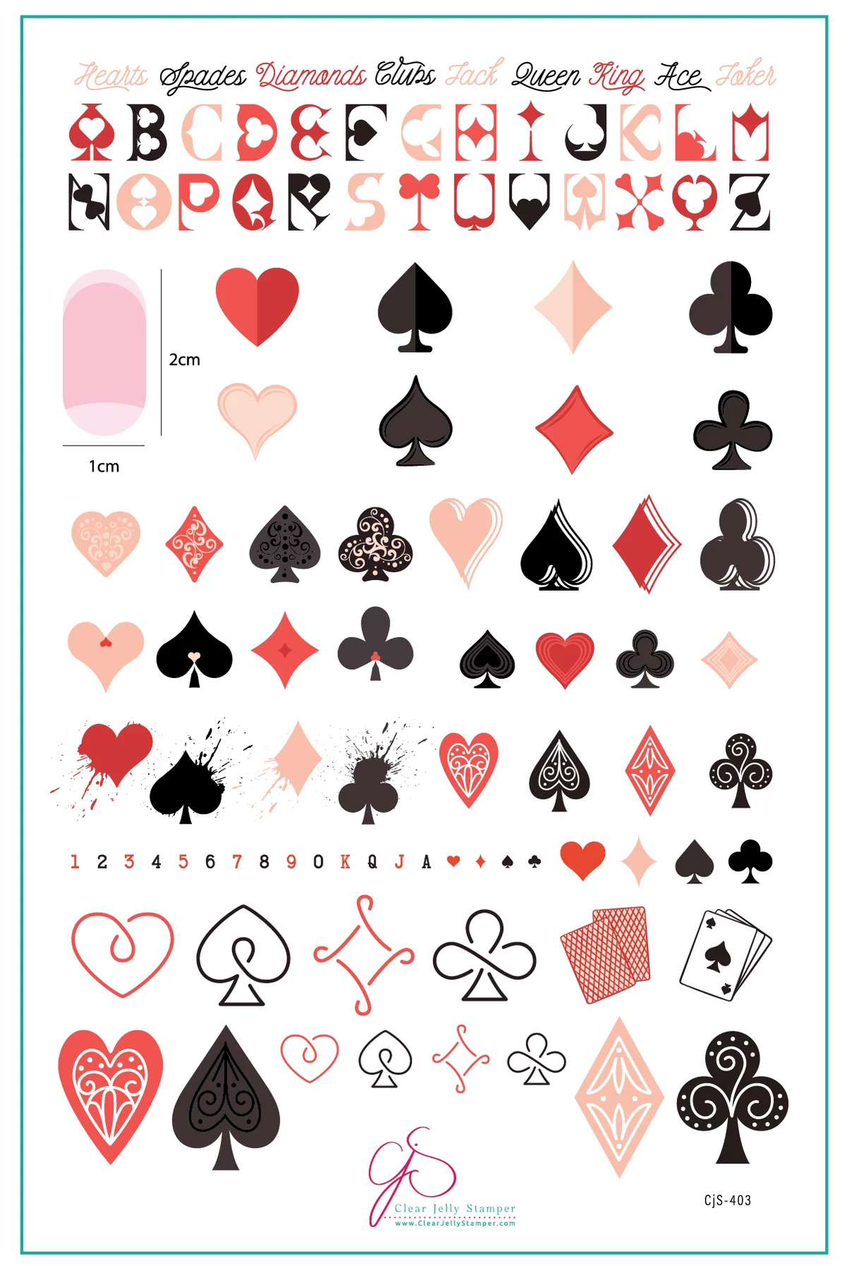 Suit Yourself (CjS-403) - Etched Nail Art Stamping Plate - Clear Jelly Stamping Plate Main image