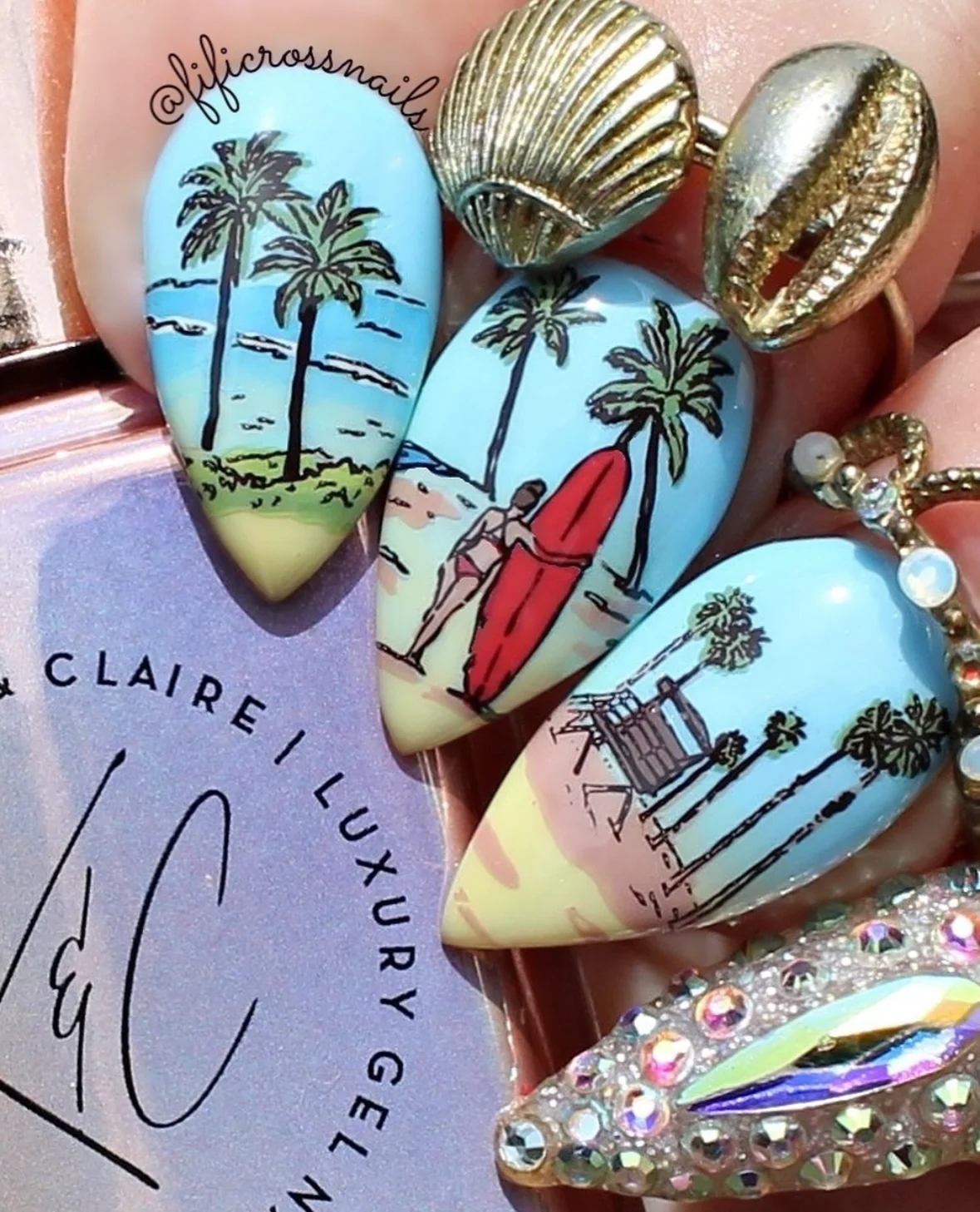 Coastal Living (CjS-413) Etched Nail Art Stamping Plate - Clear Jelly Stamper Plate Secondary image