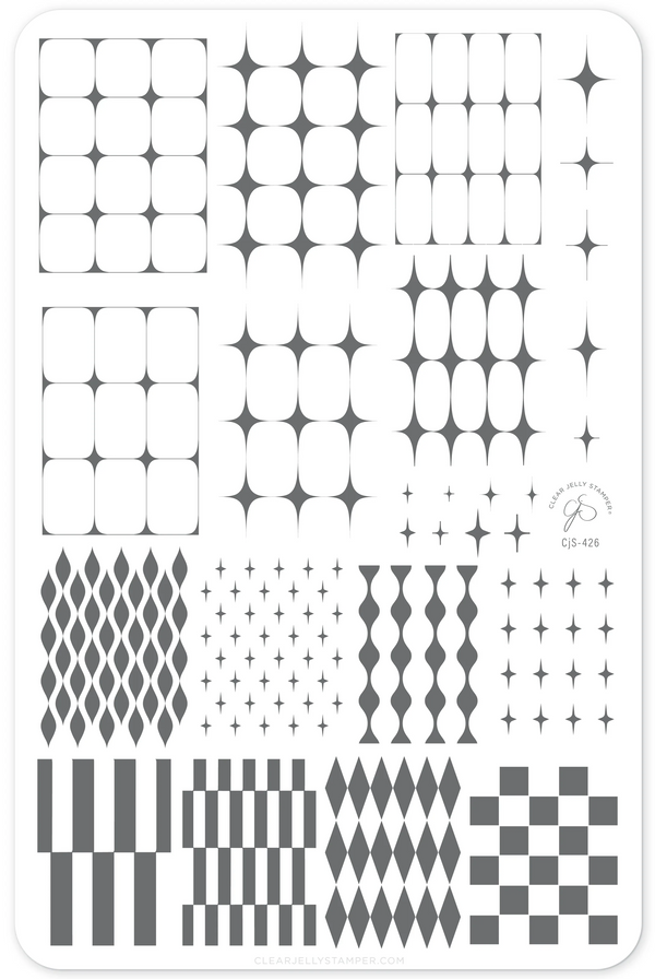 Retro Radiance (CjS-426) Steel Nail Art Stamping Plate