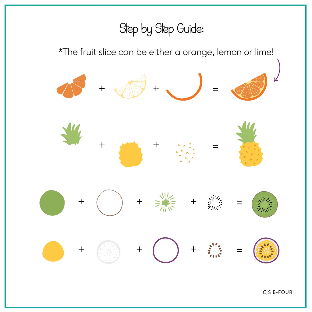 Fruity "Beginner Edition"  (CjS-B-FOUR) -  CJS Medium Stamping Plate