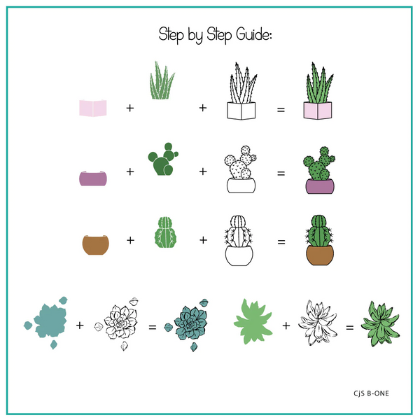 Plants "Beginner Edition"  (CjS-B-ONE) -  CJS Medium Stamping Plate