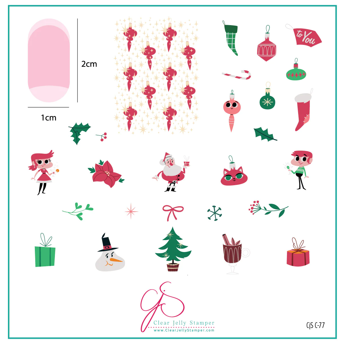 Christmas "Future" (CjSC-77) - Medium Clear Jelly Stamping Plate Main image
