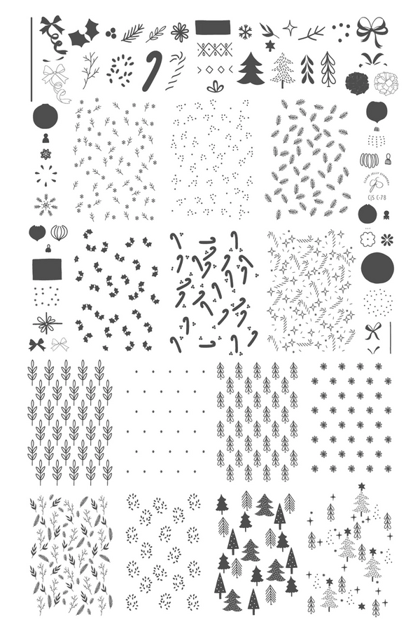 Pretty Paper - Festive (CjSC-78) - Clear Jelly Stamping Plate
