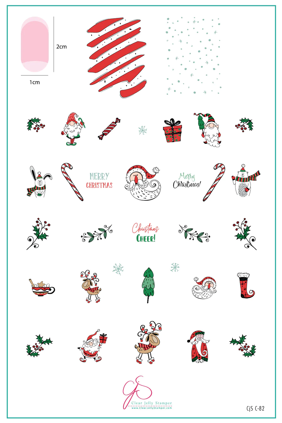 Candy Cane Lane (CjSC-82) - Clear Jelly Stamping Plate Main image