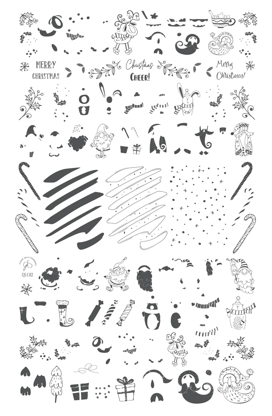 Candy Cane Lane (CjSC-82) - Clear Jelly Stamping Plate