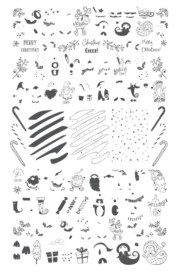 Candy Cane Lane (CjSC-82) - Clear Jelly Stamping Plate