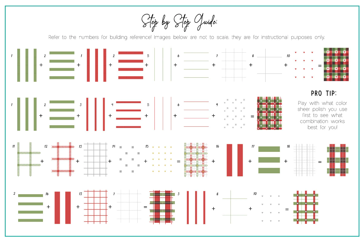 Festive Plaid - One (CjSC-83) - Clear Jelly Stamping Plate