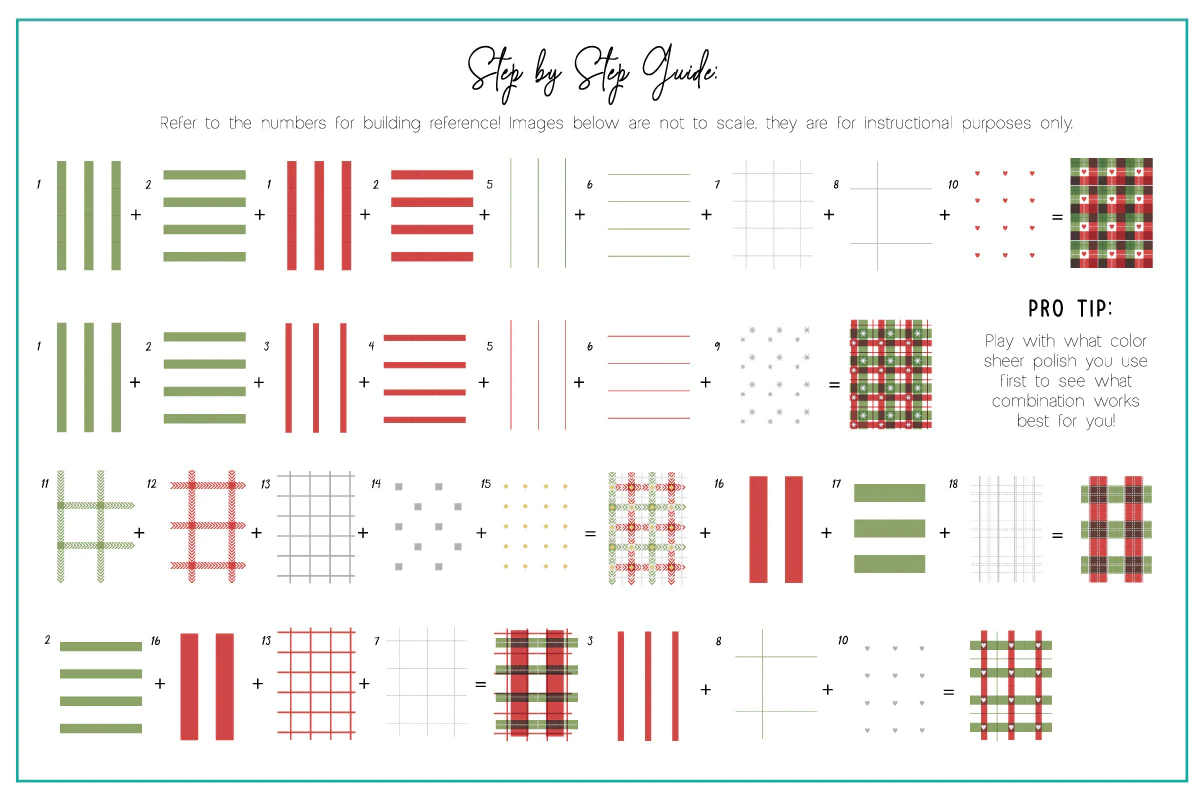 Festive Plaid - One (CjSC-83) - Clear Jelly Stamping Plate Secondary image
